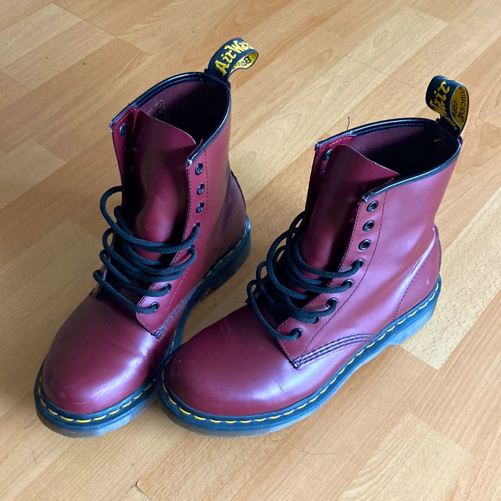 Red Doc Martens size 8